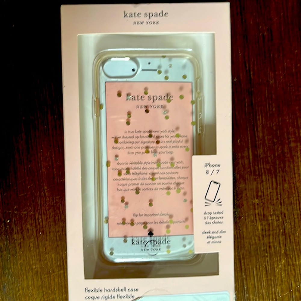 Kate Spade iPhone flexible hard shell case for 7 or 8